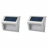 Meilleure affaire 😉 Lumisky Lot de 2 projecteurs solaires 2x WALLY W8 Blanc Acier H10cm 🎁