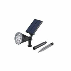 Bon marché 😀 Lumisky Spot solaire 2 en 1 avec détecteur SPIKY SENSOR Noir Plastique 100LM 😍 -Optonica Soldes 3760119739778 4