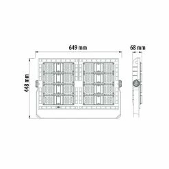 Promo ❤️ Optonica Projecteur LED Sportif Haute Puissance 480W 90x120° 48000lm - Blanc du Jour 5700K ✔️ -Optonica Soldes 3800156691780 3