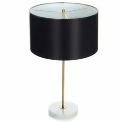 Bon marché 🌟 Paris prix Lampe à Poser Design "Piona" 65cm Noir & Or ⭐