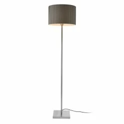 Bon marché 🧨 [lux.pro] Lampadaire Lampe à Pied Cadre en Métal Abat-jour en Tissu 1 x E27 Gris 151 cm 🛒