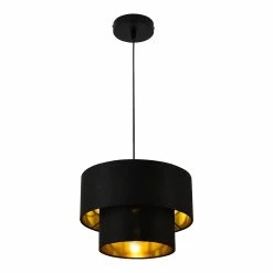 Vente flash 👍 Lampe à Suspendre Moderne Suspension Design Douille E27 60W en Métal et Textile Diamètre 30 cm Blanc Argenté [lux.pro] 🔔