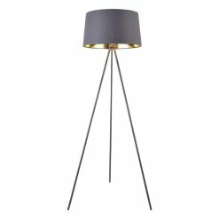 Tout neuf 🎉 Lampadaire Trépied Moderne Stylé Lampe sur Pied Design E27 Métal Textile Hauteur 150 cm Blanc Argenté [lux.pro] 🎁