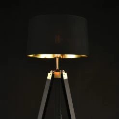 Meilleure vente 💯 Lampadaire Design Lampe à Pied Trépied avec Pieds en Bois et Métal Abat-Jour en Tissu E27 Hauteur 145 cm Bois Clair Chrome Blanc [lux.pro] 💯 -Optonica Soldes 4059438164095 3