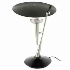 Vente flash ✔️ Paris prix Lampe à Poser Design "Flyer" 50cm Noir & Argent 👍