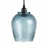 Sortie 🤩 Paris prix Lampe Suspension en Verre "Riva" 27cm Bleu 🔔