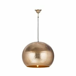 Coupon 🔔 Paris prix Lampe Suspension Design "Factory Style" 47cm Or 💯