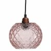 De gros ⌛ Paris prix Lampe Suspension en Verre "Corvus" 18cm Rose 🔥