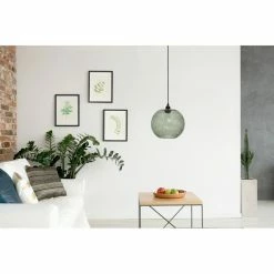 Le moins cher 🤩 Paris prix Lampe Suspension en Verre "Saturne" 23cm Vert ✔️ -Optonica Soldes 4063074223443 2