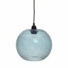 Nouveau 🎁 Paris prix Lampe Suspension en Verre "Saturne" 23cm Bleu & Noir 🤩