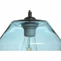Meilleur prix 🎉 Paris prix Lampe Suspension en Verre "Planta" 30cm Bleu 👍 -Optonica Soldes 4063074223696 3