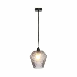 Les meilleures critiques de ✨ Paris prix Lampe Suspension en Verre "Nomi" 27cm Gris 👍 -Optonica Soldes 4063074223849 4