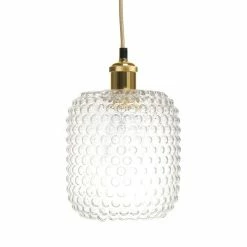 De gros 🥰 Paris prix Lampe Suspension en Verre "Irène" 27cm Transparent ⌛