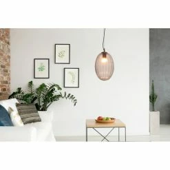 Offres 💯 Paris prix Lampe Suspension en Verre "Virgina" 36cm Gris 😀 -Optonica Soldes 4063074256700 2