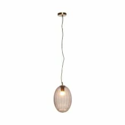 Offres 💯 Paris prix Lampe Suspension en Verre "Virgina" 36cm Gris 😀 -Optonica Soldes 4063074256700 4