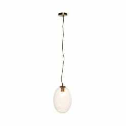 Meilleure affaire ❤️ Paris prix Lampe Suspension en Verre "Virgina" 36cm Transparent 🔔 -Optonica Soldes 4063074256717 4