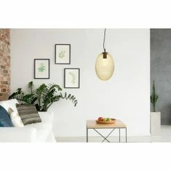 Grosses soldes 💯 Paris prix Lampe Suspension en Verre "Virgina" 36cm Ambre 👍 -Optonica Soldes 4063074256724 2