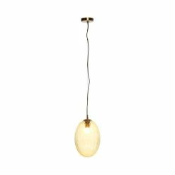 Grosses soldes 💯 Paris prix Lampe Suspension en Verre "Virgina" 36cm Ambre 👍 -Optonica Soldes 4063074256724 4