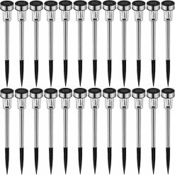 Meilleure affaire 🛒 Tectake Lot de 24 lampes solaires LED lumière colorée 😀