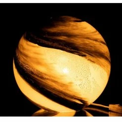 Le moins cher 🎁 Paris prix Lampe à Poser en Verre "Dany" 29cm Noir 🤩 -Optonica Soldes 5400924111120 3