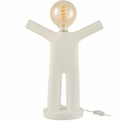 Promo 🔥 Paris prix Lampe Bonhomme en Résine Blanche 🛒
