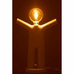 Promo 🔥 Paris prix Lampe Bonhomme en Résine Blanche 🛒 -Optonica Soldes 5400924160135 3