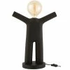 Le moins cher 🎉 Paris prix Lampe Bonhomme en Résine Noire 🧨