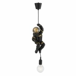 Vente flash 🥰 Jolipa Lustre singe astronaute en résine noire 37 cm 🎉 -Optonica Soldes 5400924267834 3