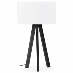 Offres 🎉 Paris prix Lampe à Poser Design "Mala" 64cm Blanc & Noir 🛒