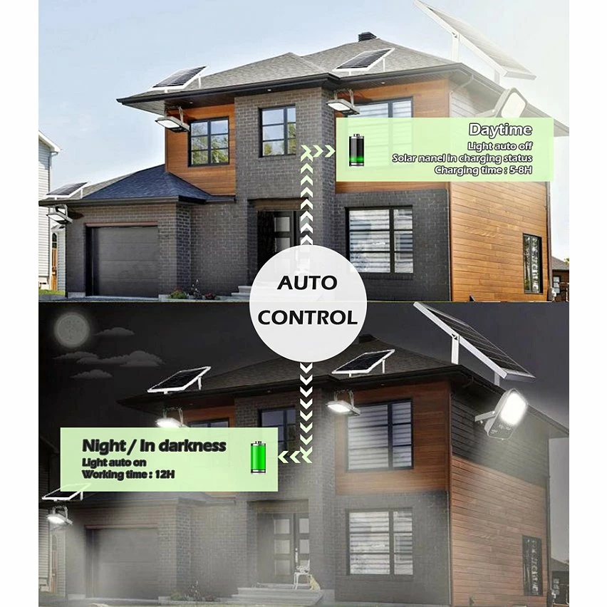 Le moins cher 😍 Digitech Projecteurs solaires LED Noir 60W étanche IP65 Blanc froid 6000k 😀 2 Le moins cher 😍 Digitech Projecteurs solaires LED Noir 60W étanche IP65 Blanc froid 6000k 😀 – Image 2