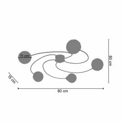 Bon marché 👏 Tosel ACTUELLE - Plafonnier multi bras métal aluminium 🤩 -Optonica Soldes 5603950406806 3