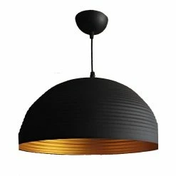 Coupon 🧨 Digitech Suspension rétro en métal Style industriel Diamètre : 40 cm Noir Doré 🎉 -Optonica Soldes 5609651075587 4