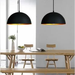 Coupon 🧨 Digitech Suspension rétro en métal Style industriel Diamètre : 40 cm Noir Doré 🎉 -Optonica Soldes 5609651075587 6
