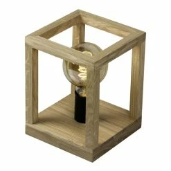 Budget 😍 Paris prix Lampe à Poser Design "Kago" 25cm Chêne Huilé 🎁