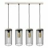Grosses soldes 🔔 Paris prix Lampe Suspension 4 Têtes "Gunnar" 135cm Gris 🤩