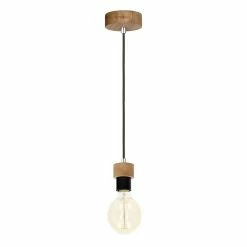 Sortie 🔔 Paris prix Lampe Suspension Déco "Clarte" 90cm Chêne Huilé ❤️
