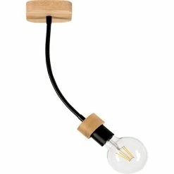 Sortie ⌛ Paris prix Plafonnier 1 Tête Design "Allumer" 17cm Naturel 🎁