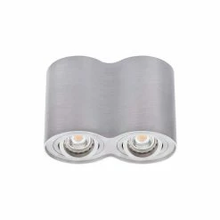 Meilleure affaire 🛒 Kanlux Plafonnier en Saillie BORD Double GU10 Orientable - Aluminium Brossé 🥰