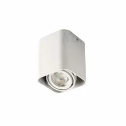 Grosses soldes 🛒 Kanlux Plafonnier saillie carré pour 1 ampoule GU10 Blanc mat 🛒