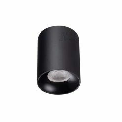 Vente flash 🛒 Kanlux Plafonnier saillie rond pour 1 ampoule GU10 Noir ⭐