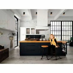 Vente flash 🛒 Kanlux Plafonnier saillie rond pour 1 ampoule GU10 Noir ⭐ -Optonica Soldes 5905339275677 3