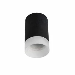 Nouveau 😉 Kanlux Plafonnier saillie rond pour 1 ampoule GU10 Noir ✔️