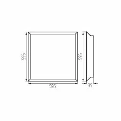 Sortie ✔️ Kanlux Dalle LED 38W carré 595mmx595mm Blanc - Blanc Naturel 4000K 🌟 -Optonica Soldes 5905339298225 3