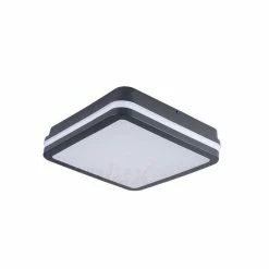 Meilleure vente ⌛ Kanlux Plafonnier LED 18W étanche IP54 rond ∅220mm Graphite - Blanc Naturel 4000K ✨