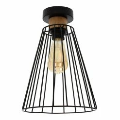 Budget 🌟 Paris prix Plafonnier Design "Gunnar" 31cm Noir 🌟