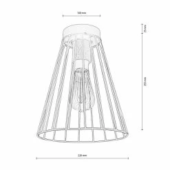 Sortie 🛒 Paris prix Plafonnier Design "Gunnar" 28cm Noir 🔔 -Optonica Soldes 5905840214301 2