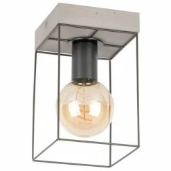 Budget 😀 Paris prix Plafonnier Design "Gretter" 22cm Gris & Noir 🥰