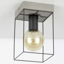 Budget 😀 Paris prix Plafonnier Design "Gretter" 22cm Gris & Noir 🥰 -Optonica Soldes 5905840214882 3