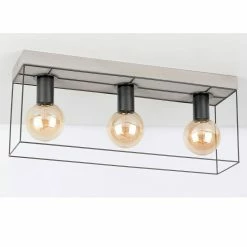 Les meilleures critiques de 🎉 Paris prix Plafonnier Design 3 Têtes "Gretter" 34cm Gris & Noir 🤩 -Optonica Soldes 5905840214912 3