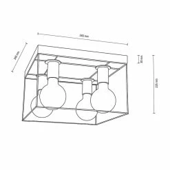 Les meilleures critiques de 🥰 Paris prix Plafonnier Design 4 Têtes "Gretter" 34cm Gris & Noir 🎁 -Optonica Soldes 5905840214929 2